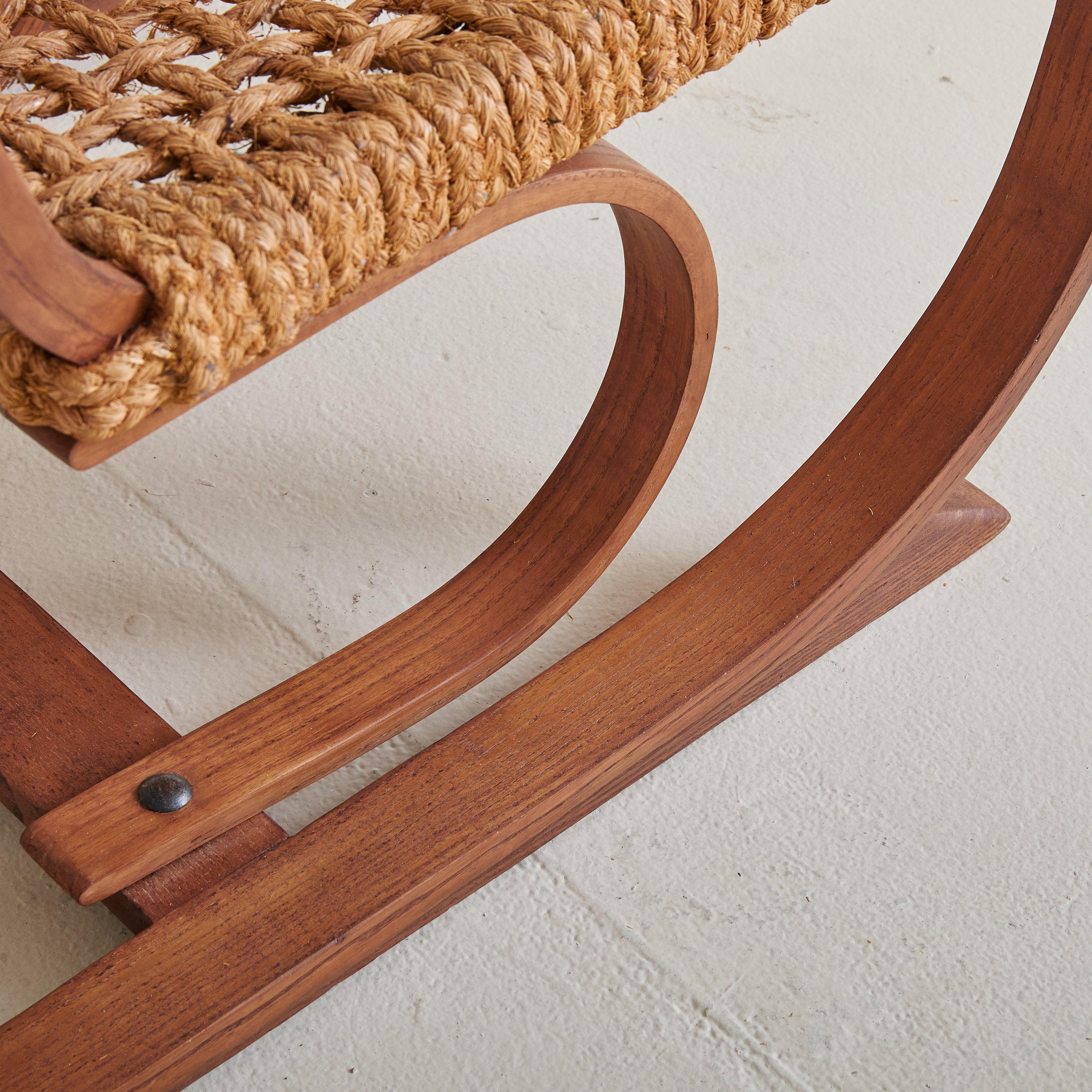 Dutch Oak + Braided Rope Lounge Chair by Bas Van Pelt, 1936 For Sale 6