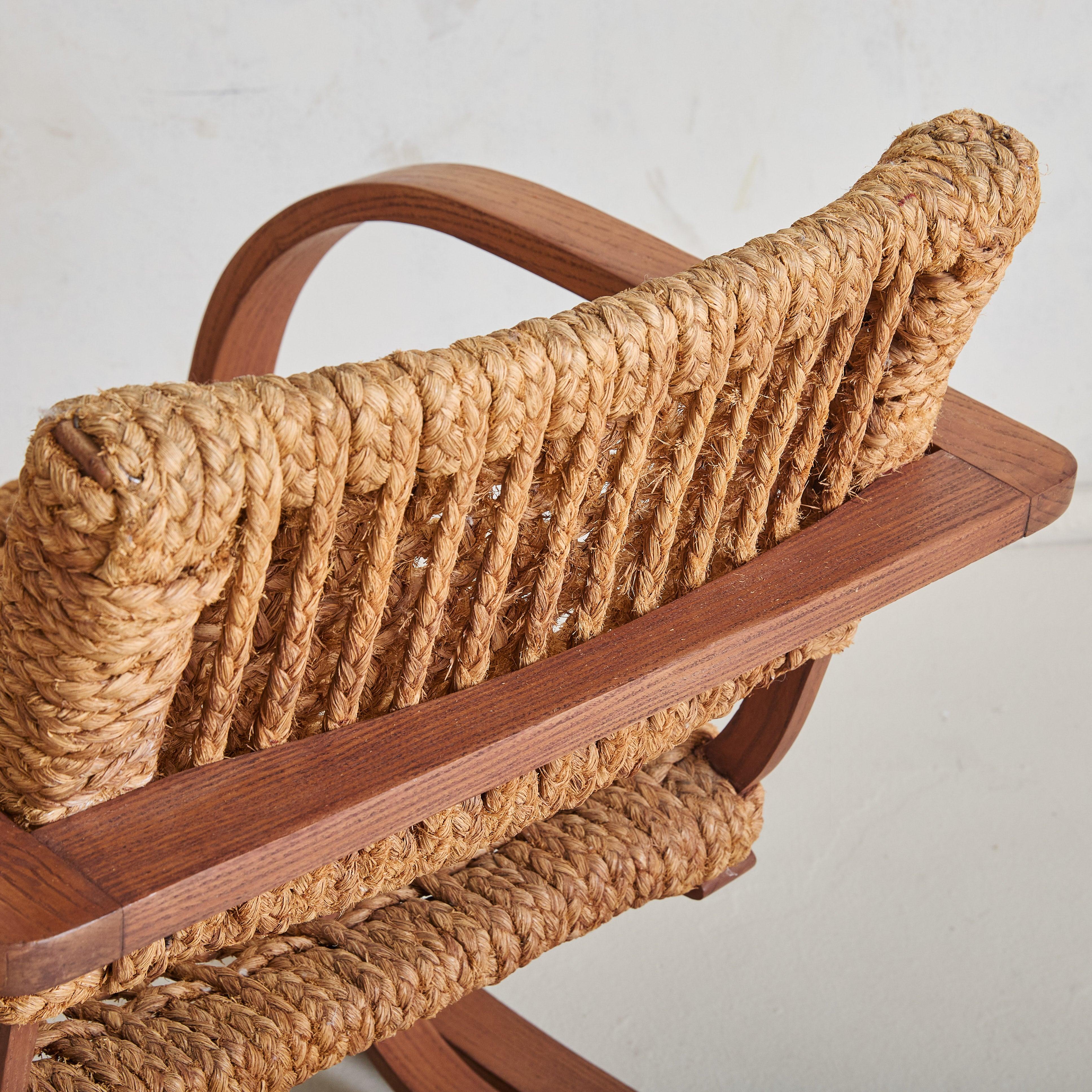 Dutch Oak + Braided Rope Lounge Chair by Bas Van Pelt, 1936 For Sale 4