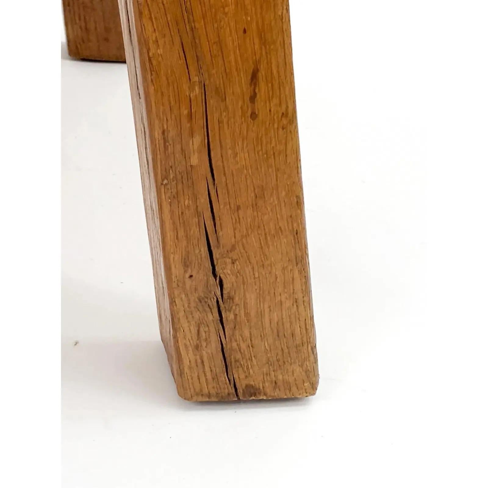 Mid-20th Century Dutch Oak Brutalist Coffee Table C. 1940s
