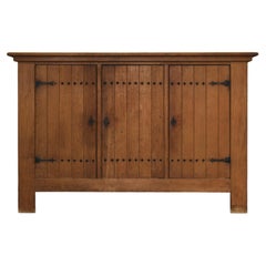 Dutch Oak Cabinet by Top Form with Hand-Forged Iron Hardware