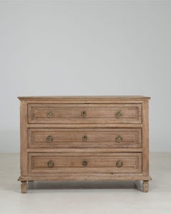 Dutch Oak Chest Of Drawers Early 19th Century Wooden Chest