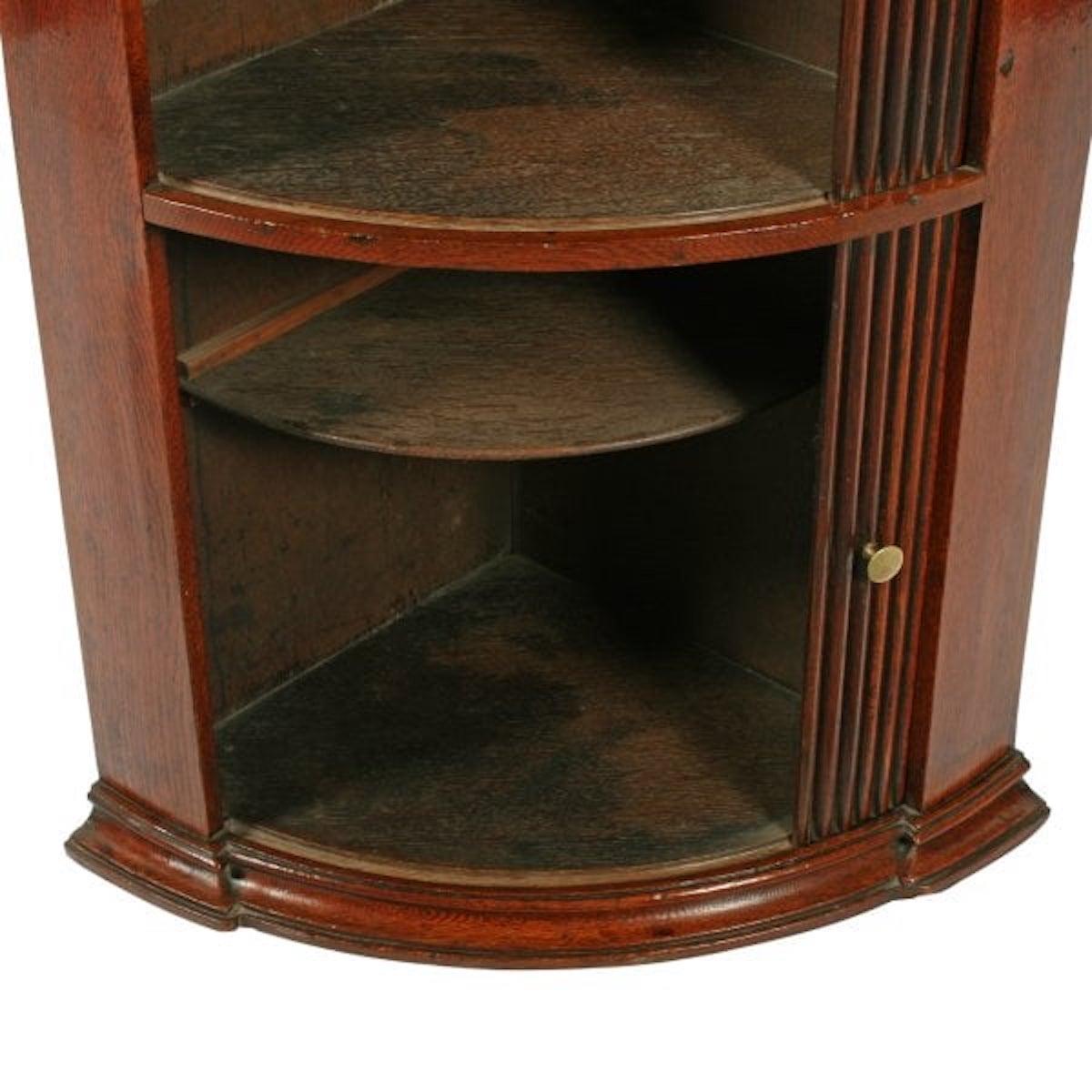 Dutch Oak Corner Cupboard, 18th Century For Sale 1