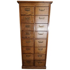 Dutch Oak Filing Cabinet, 1930s