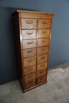 Dutch Oak Filing Cabinet, 1930s