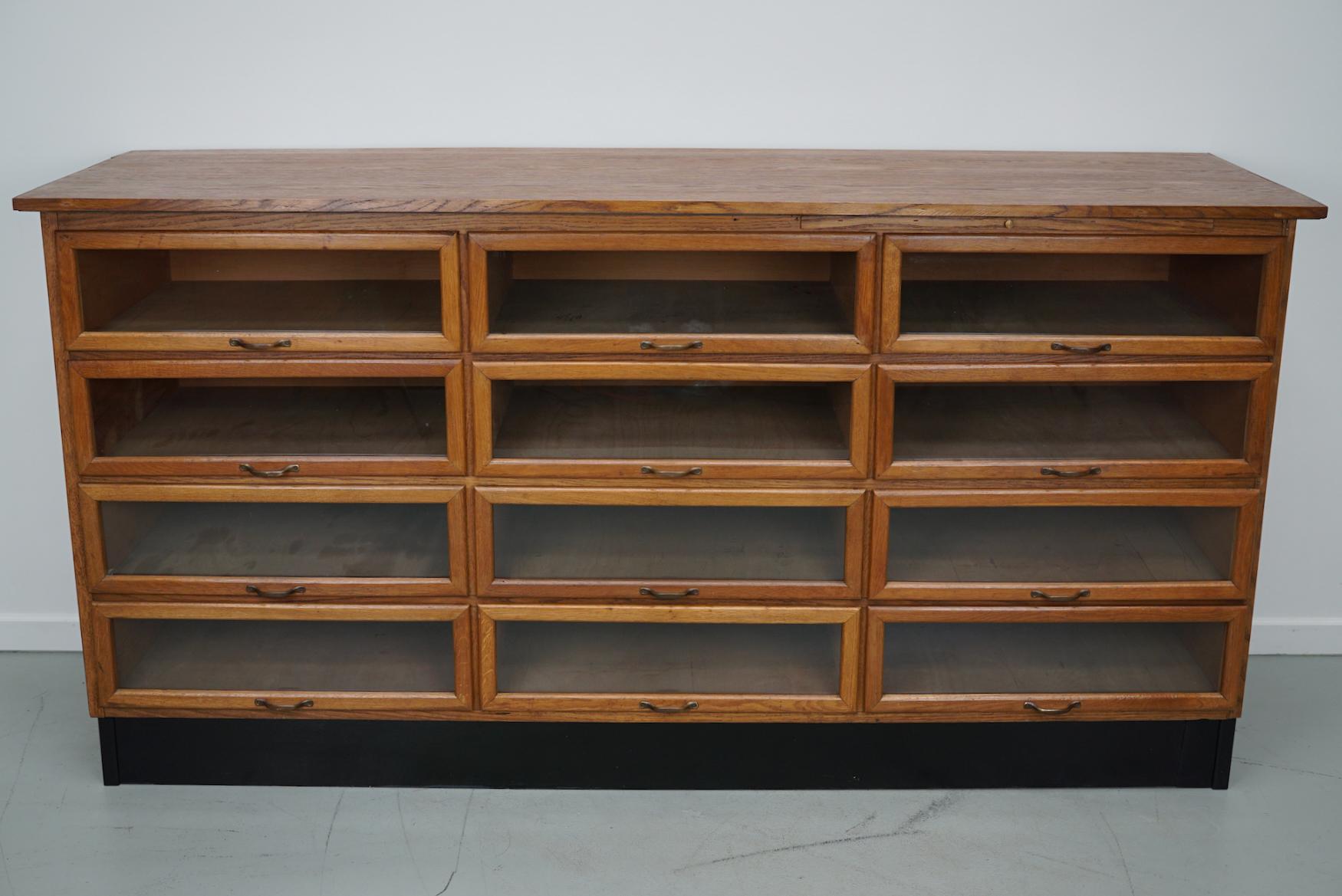 Dutch Oak Haberdashery Shop Cabinet / Sideboard, 1950s 5