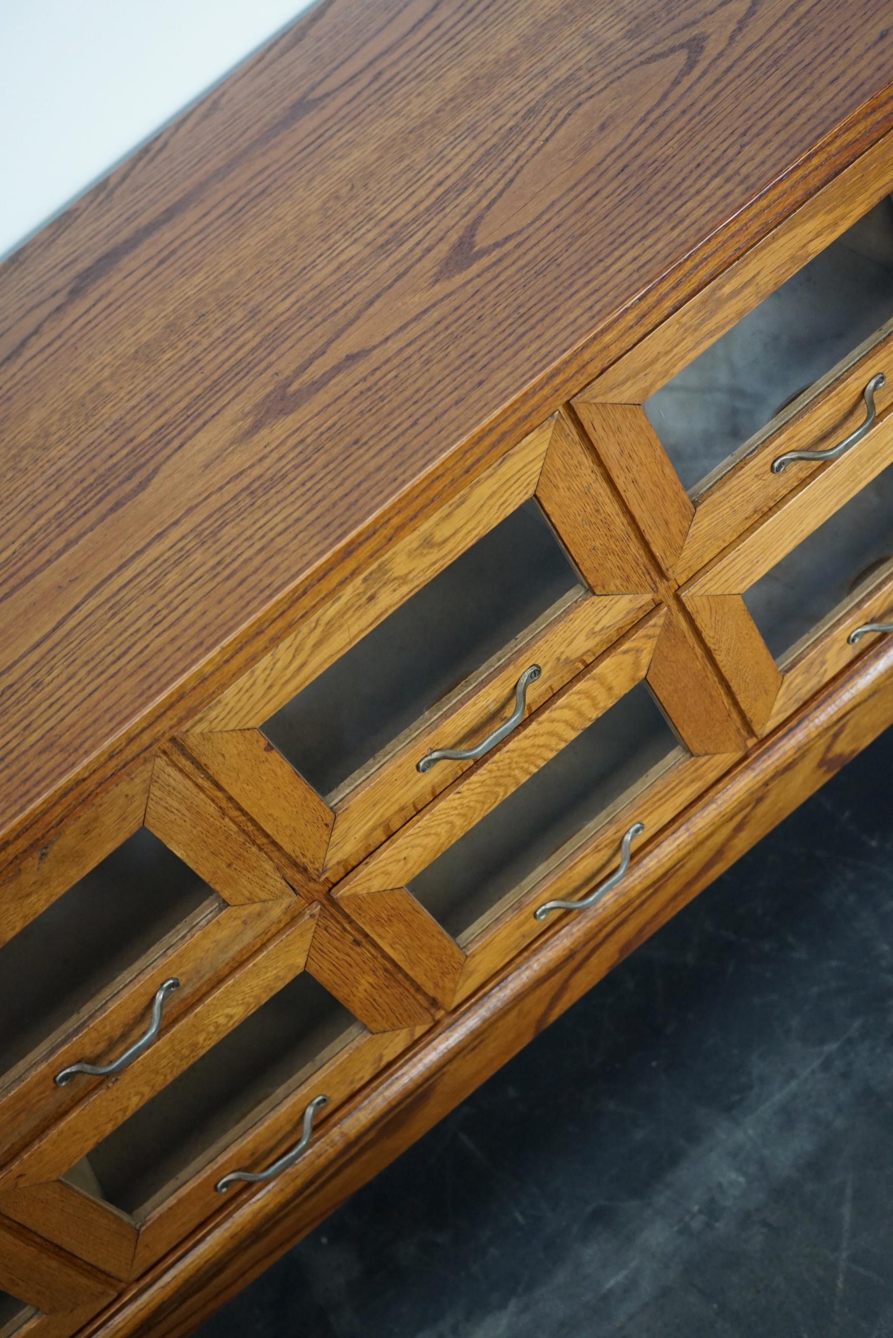 Dutch Oak Haberdashery Shop Cabinet / Sideboard, 1950s 7