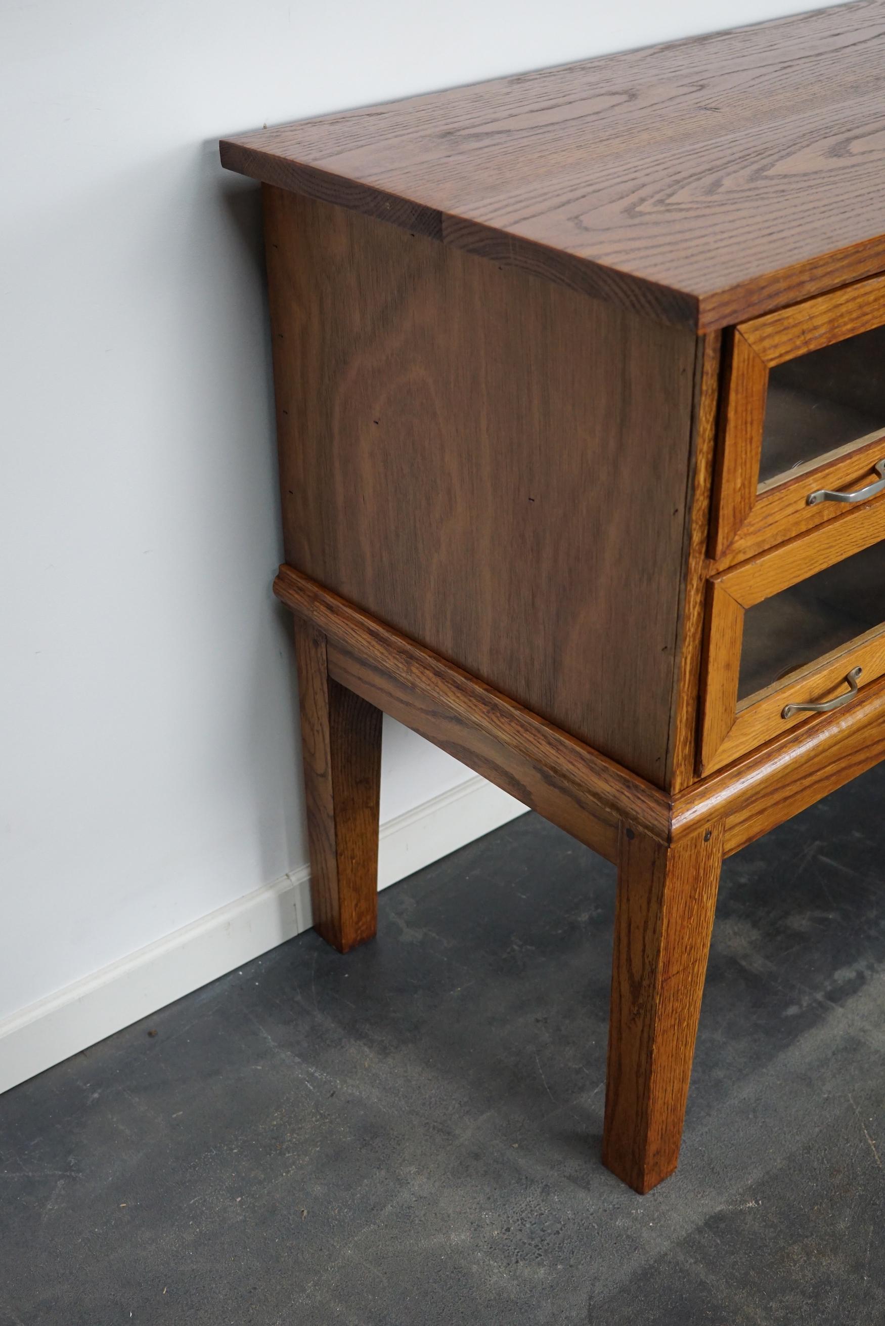 Dutch Oak Haberdashery Shop Cabinet / Sideboard, 1950s 9