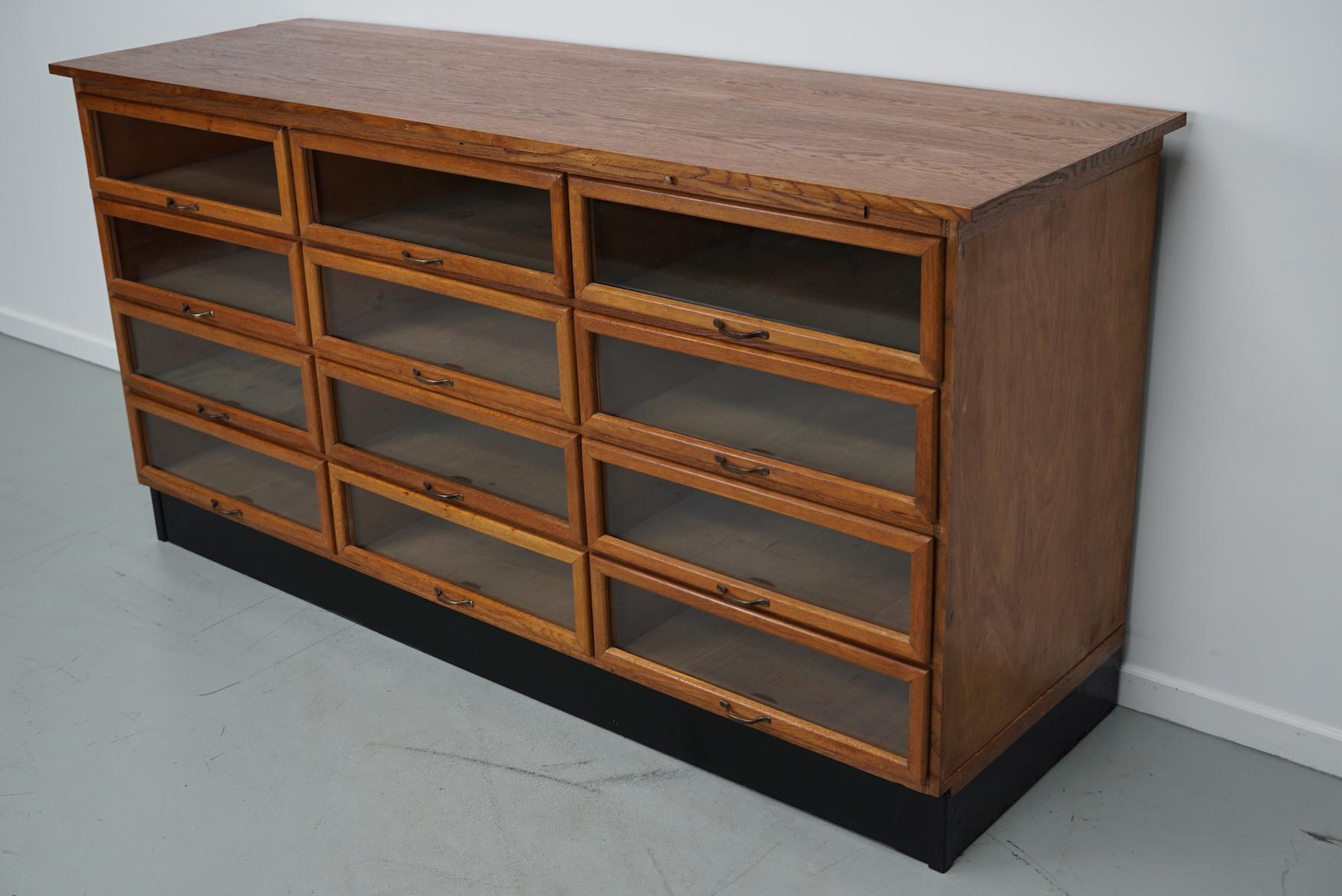 Dutch Oak Haberdashery Shop Cabinet / Sideboard, 1950s 14
