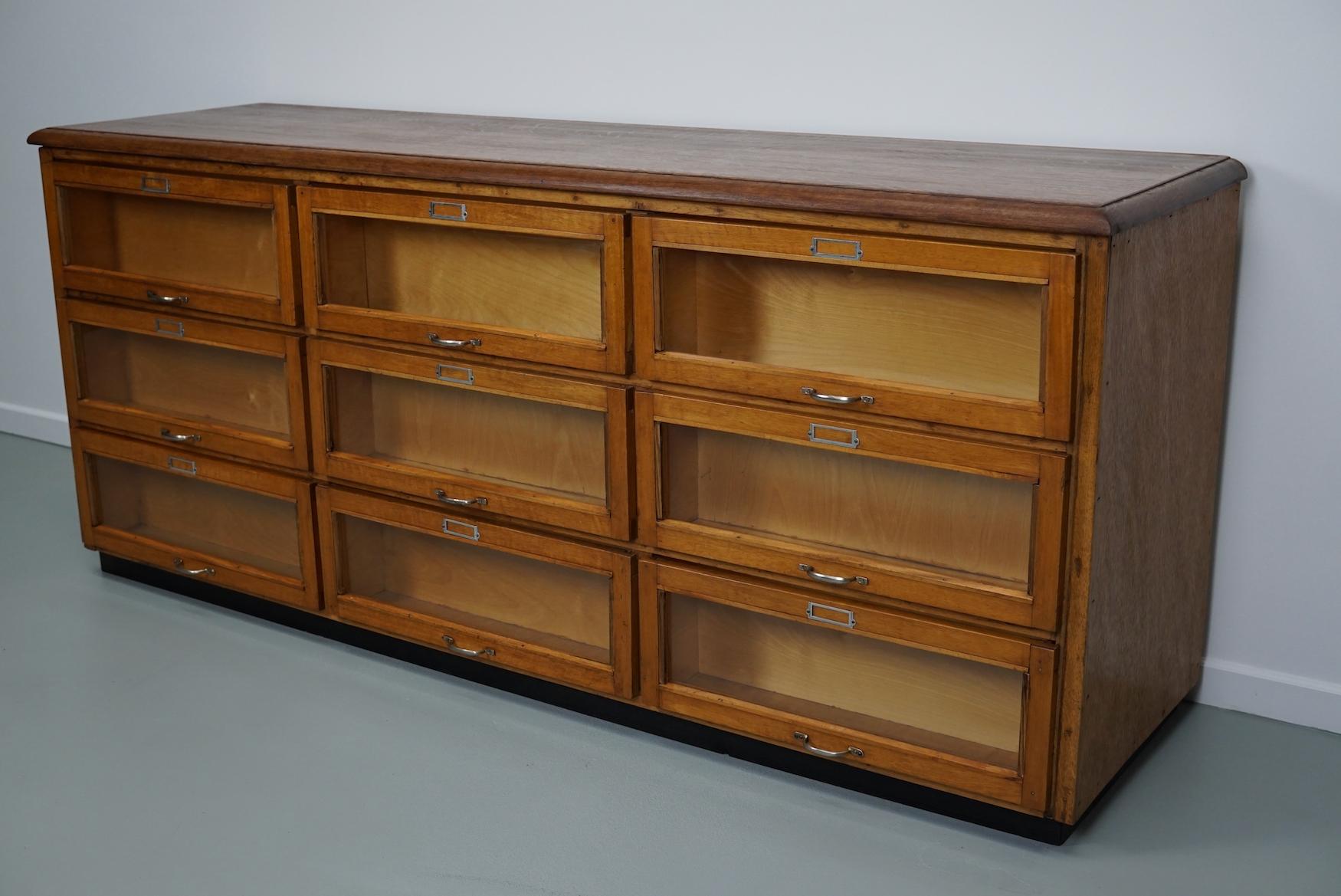 20th Century Dutch Oak Haberdashery Shop Cabinet / Sideboard, 1950s