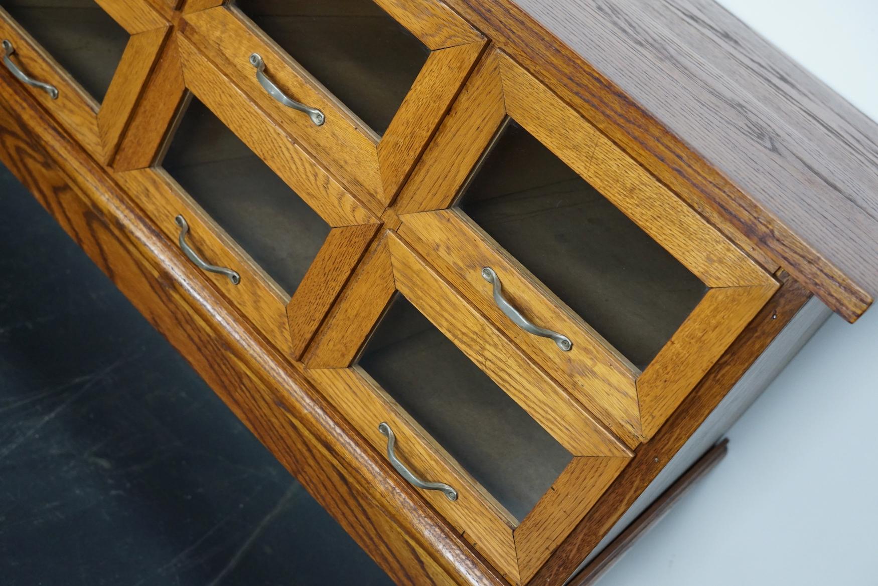 Dutch Oak Haberdashery Shop Cabinet / Sideboard, 1950s 1