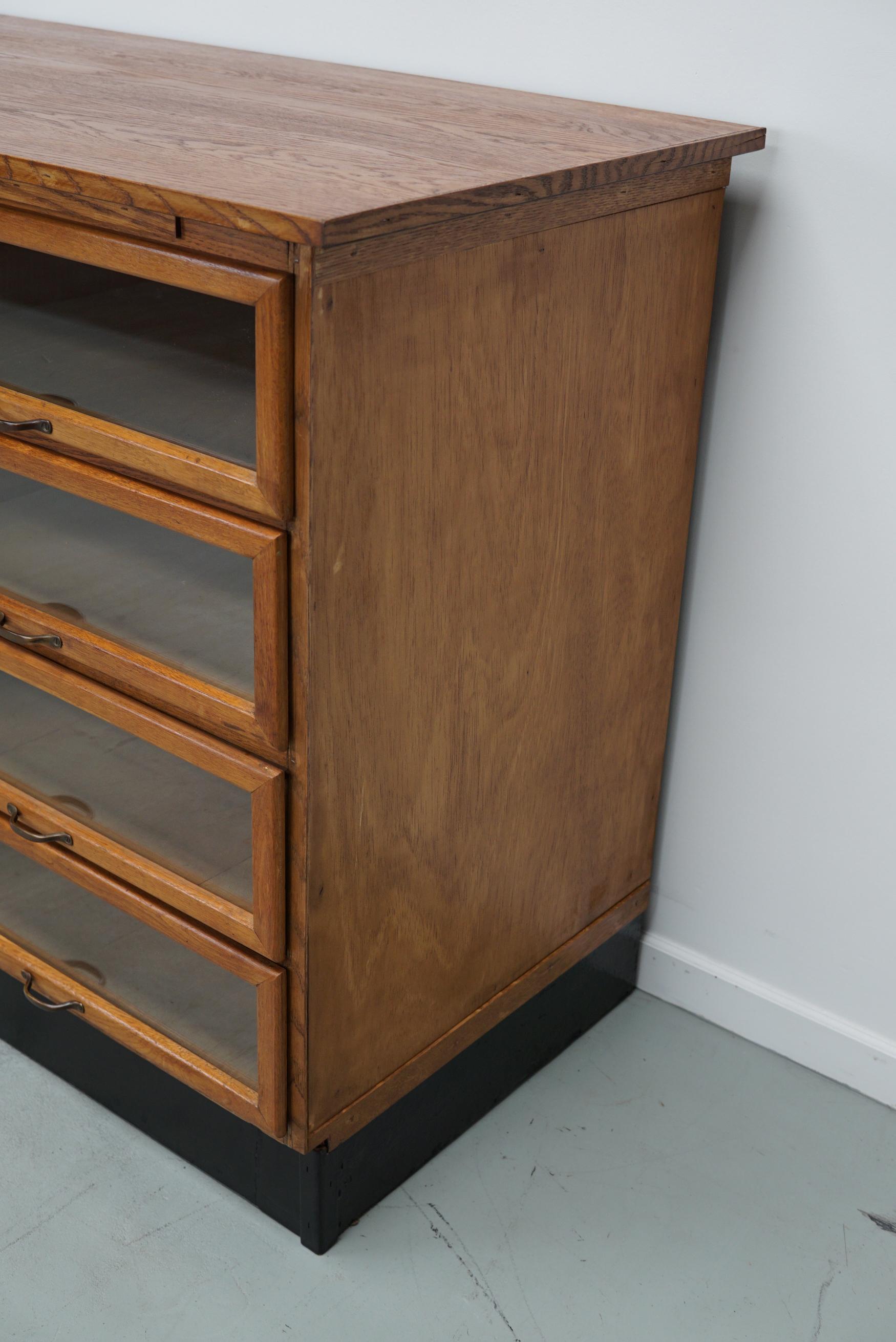 Dutch Oak Haberdashery Shop Cabinet / Sideboard, 1950s 4