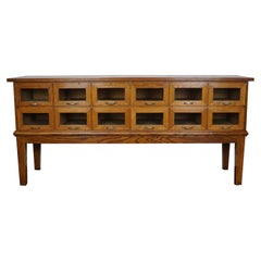 Dutch Oak Haberdashery Shop Cabinet / Sideboard, 1950s