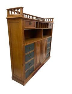 Dutch Oak notary cabinet, 1900-1920