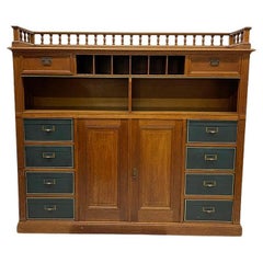 Dutch Oak notary cabinet, 1900-1920