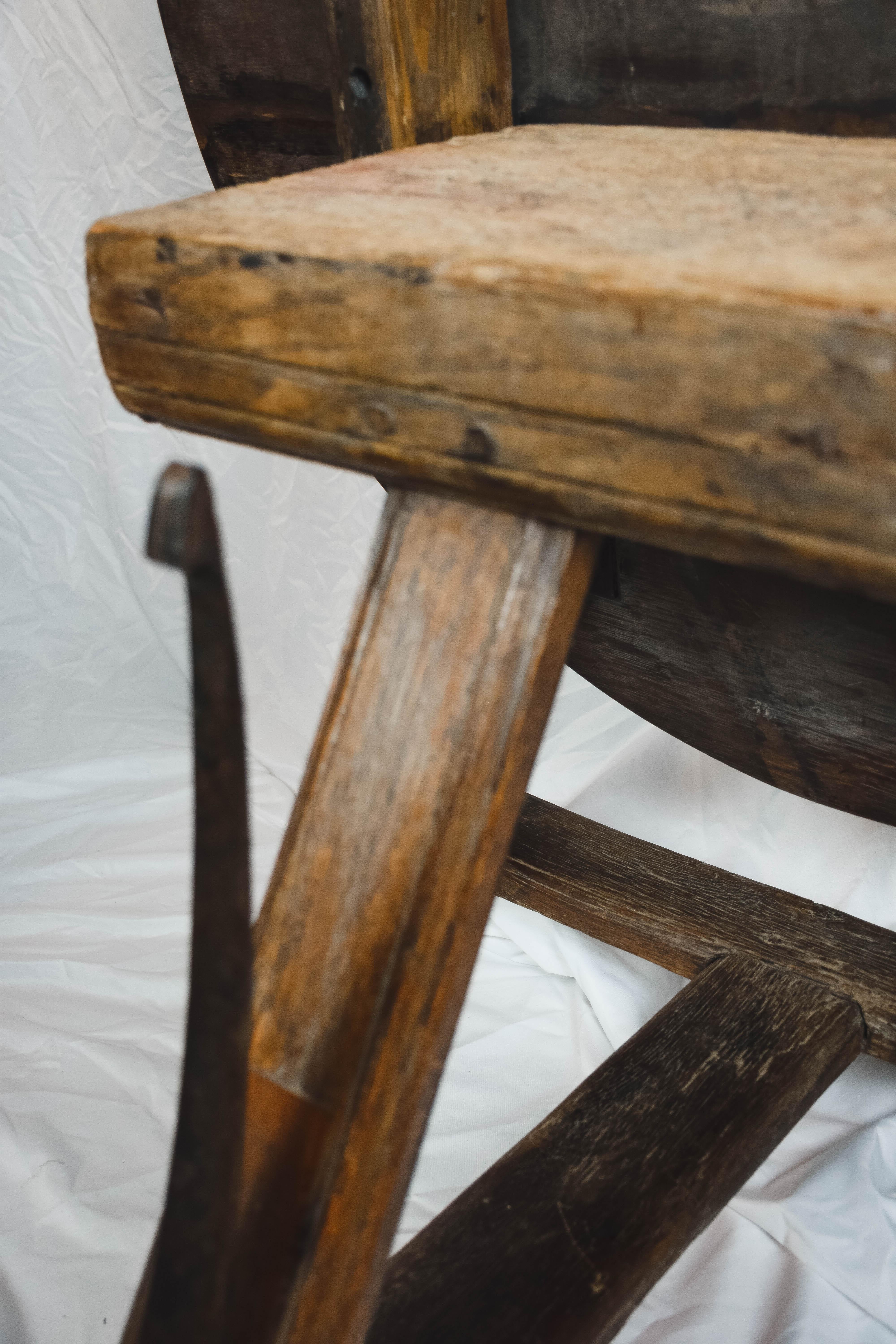 Iron Dutch Oak Tilt-Top Table