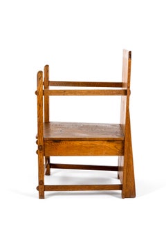 Dutch Oak Traditionalist Chair attributed to Alexander Kropholler