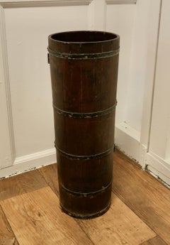 Dutch Oak Tulip Hod, Barrel Stick Stand