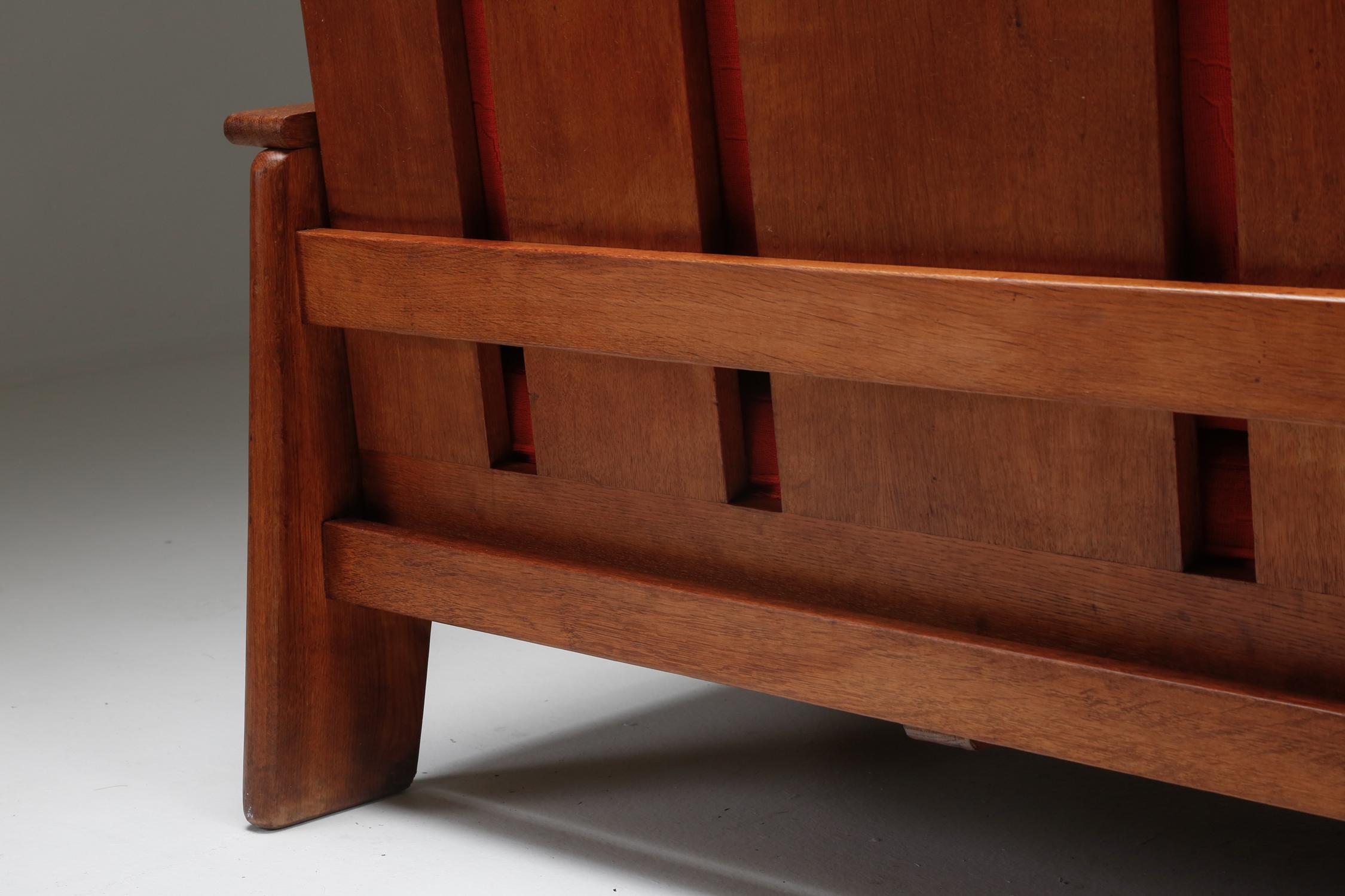 Modernistisches Lounge-Sofa aus holländischem Eichenholz von Bas Van Pelt im Angebot 3