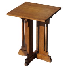 Antique Dutch Occasional Side Table in oak by P.E.L. Izeren, 1920s
