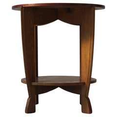 Antique Dutch Occasional Side Table in oak by P.E.L. Izeren, 1920s