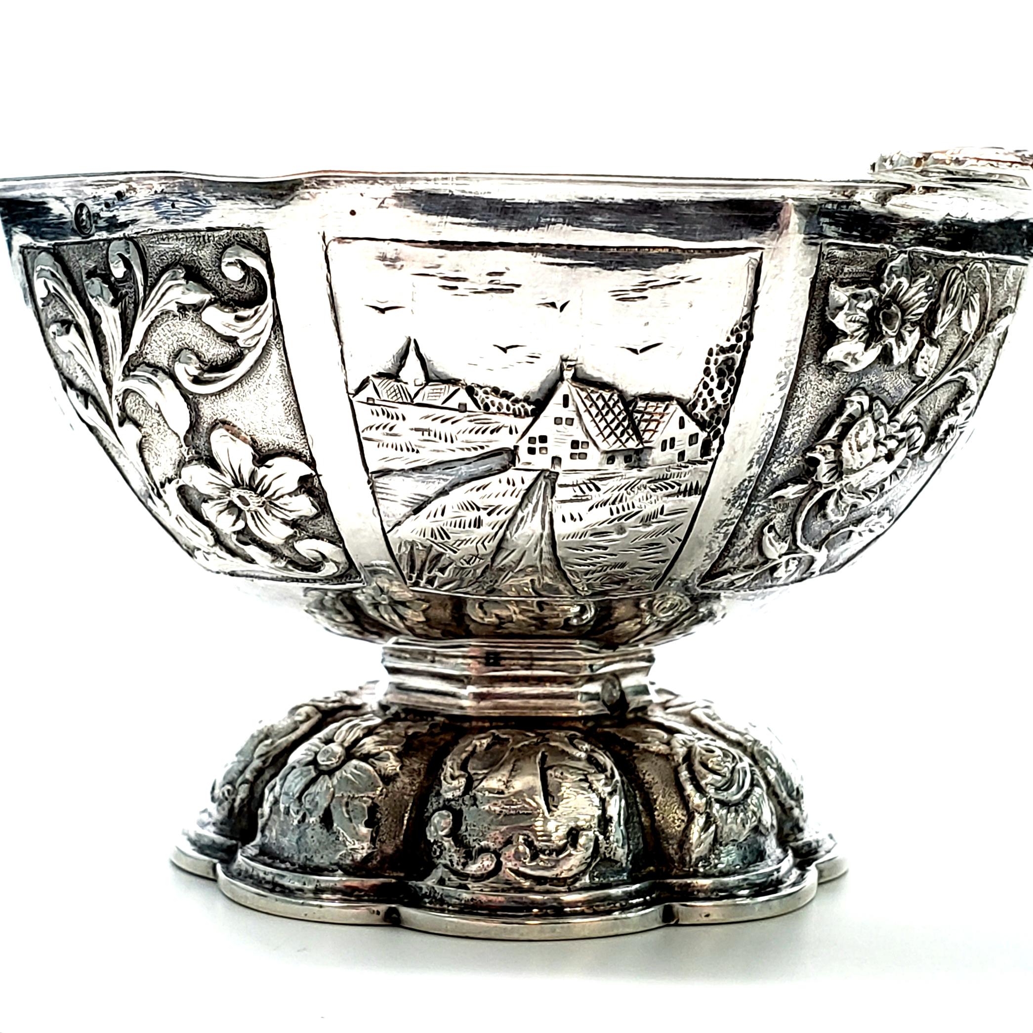 Dutch Octagonal 835 Silver Brandy Bowl 1