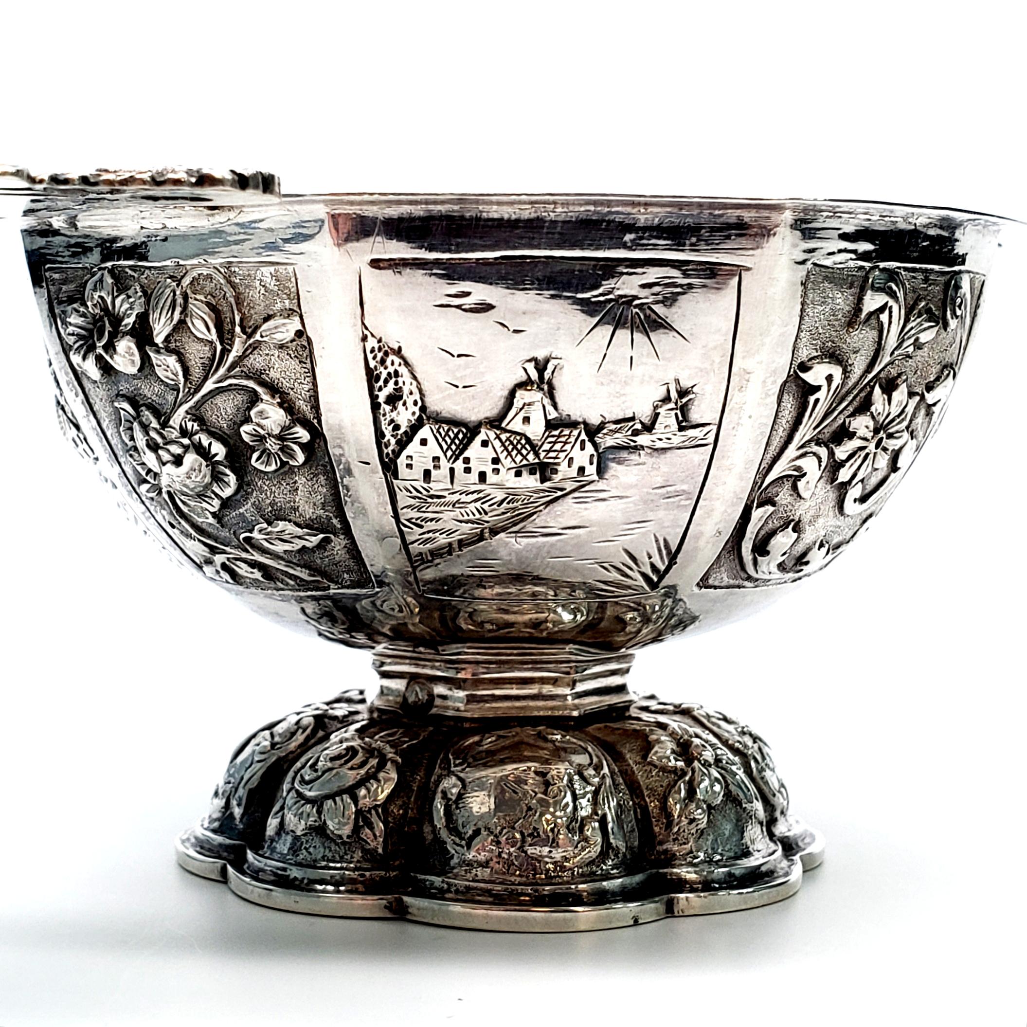 Dutch Octagonal 835 Silver Brandy Bowl 2