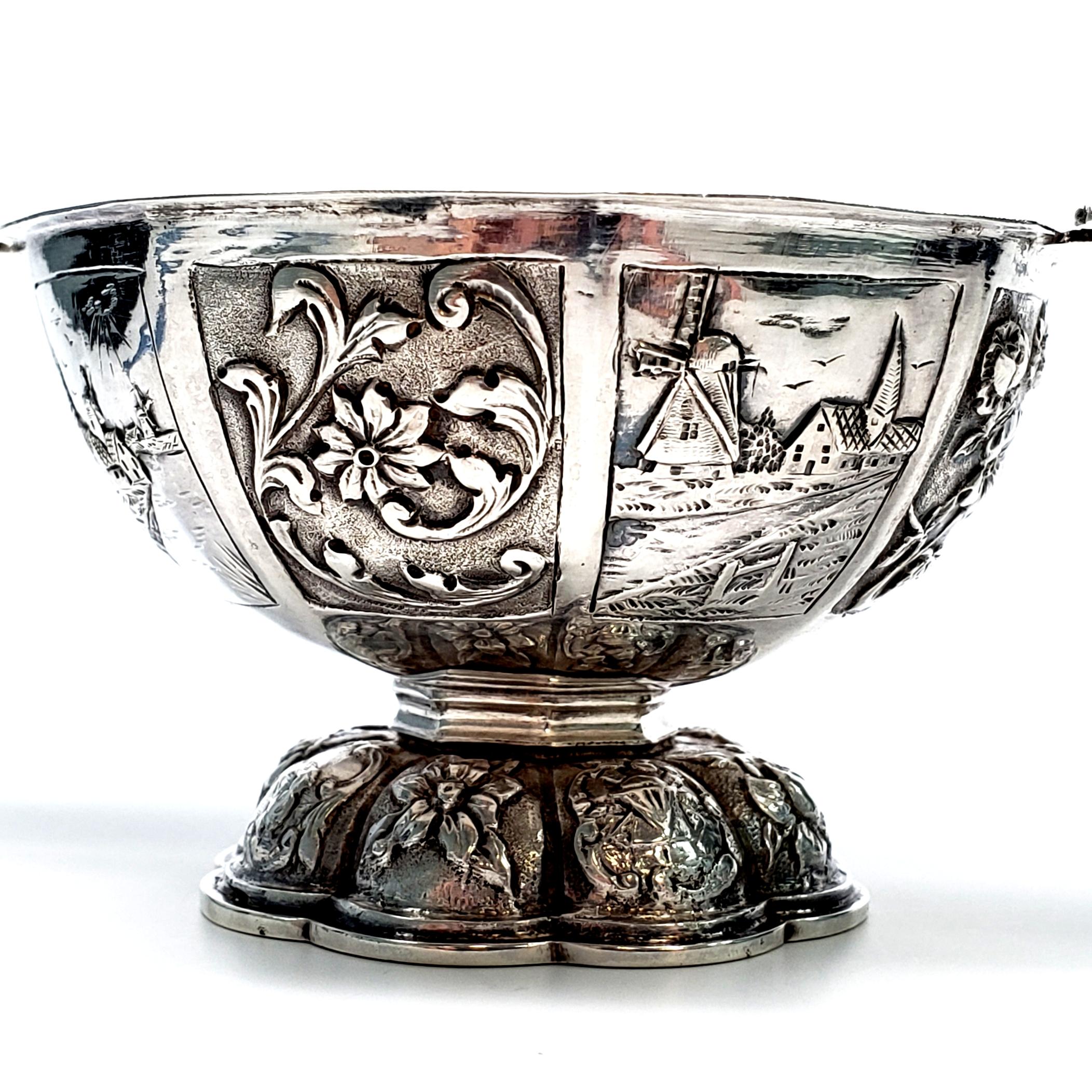 Dutch Octagonal 835 Silver Brandy Bowl 3