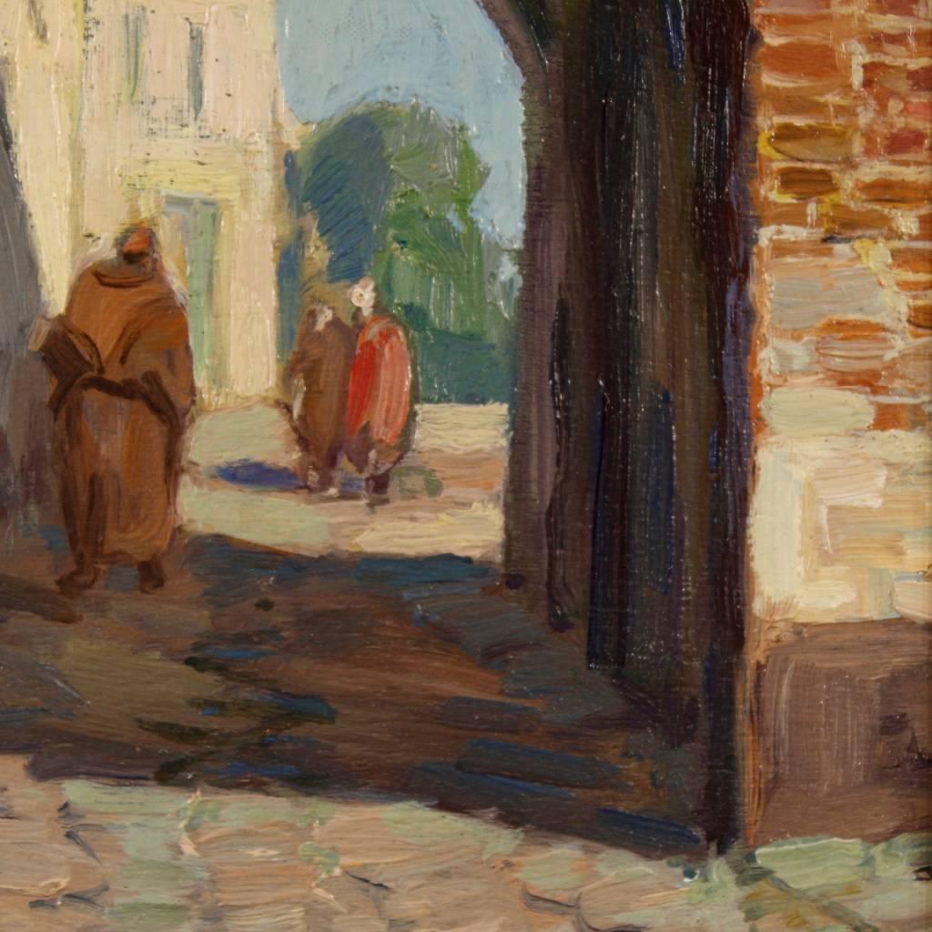 Dutch Oil on Board Painting Depicting Antique Village with Characters 5
