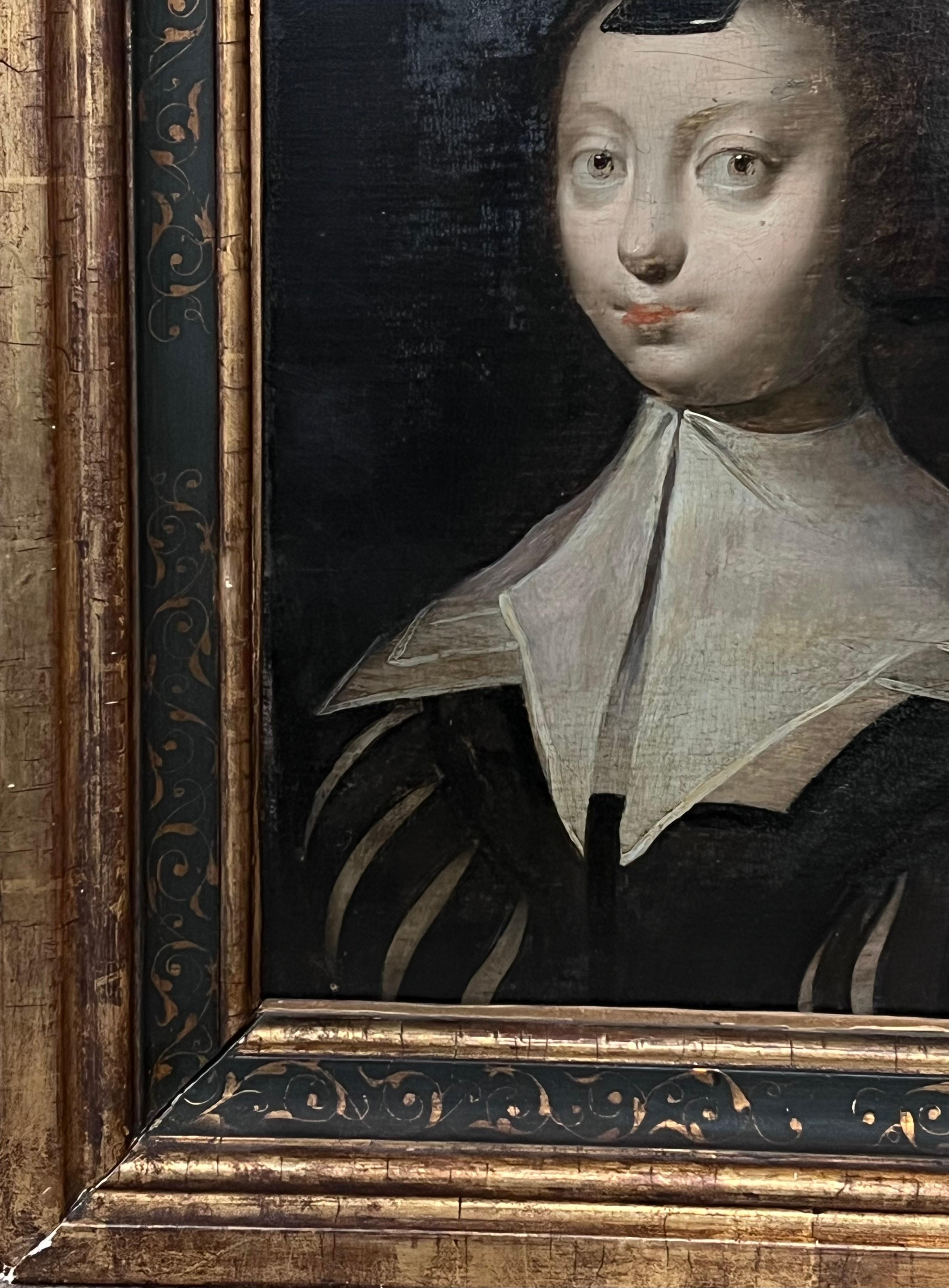 Fine 17th Century Dutch Old Master Oil on Cradled Panel Portrait of Young Lady 2