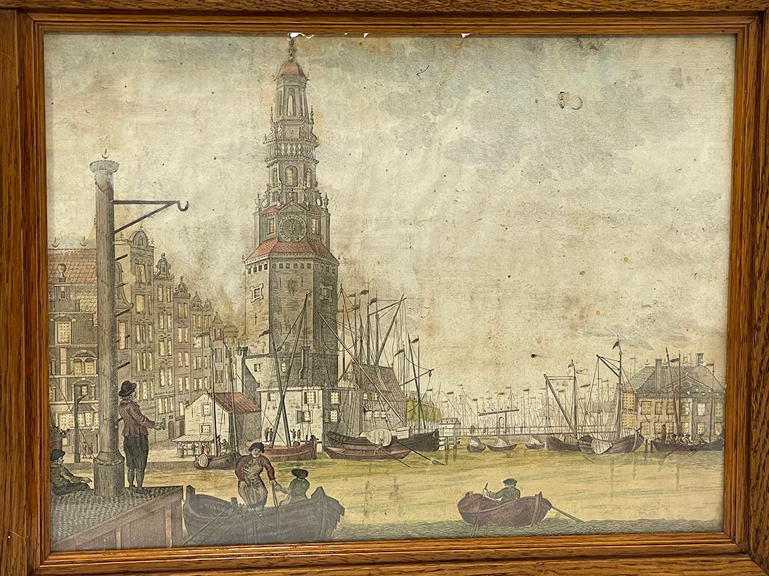 18th Century and Earlier Dutch Optical Print with Illumination, Amsterdam 18th Century For Sale