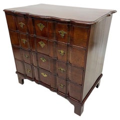 Antique Dutch Organ Curved Chest of Drawers, 18th Century