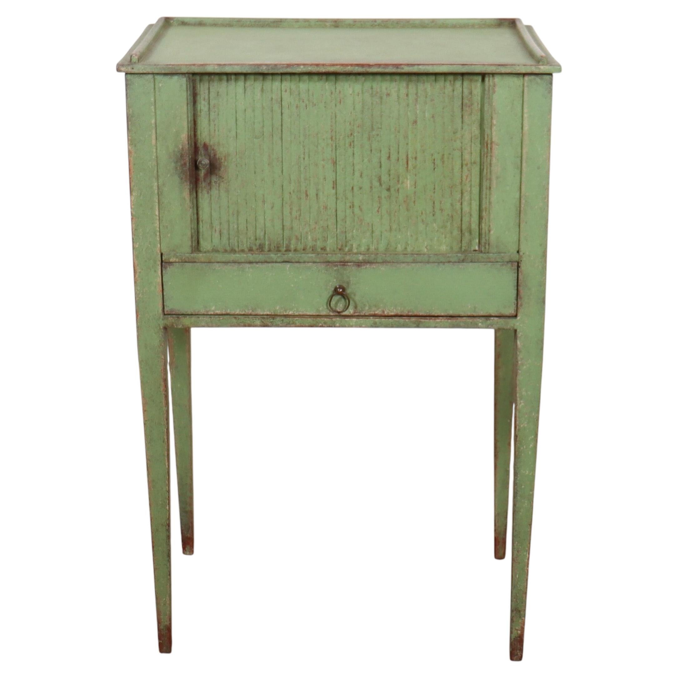 Dutch Painted Bedside Table For Sale