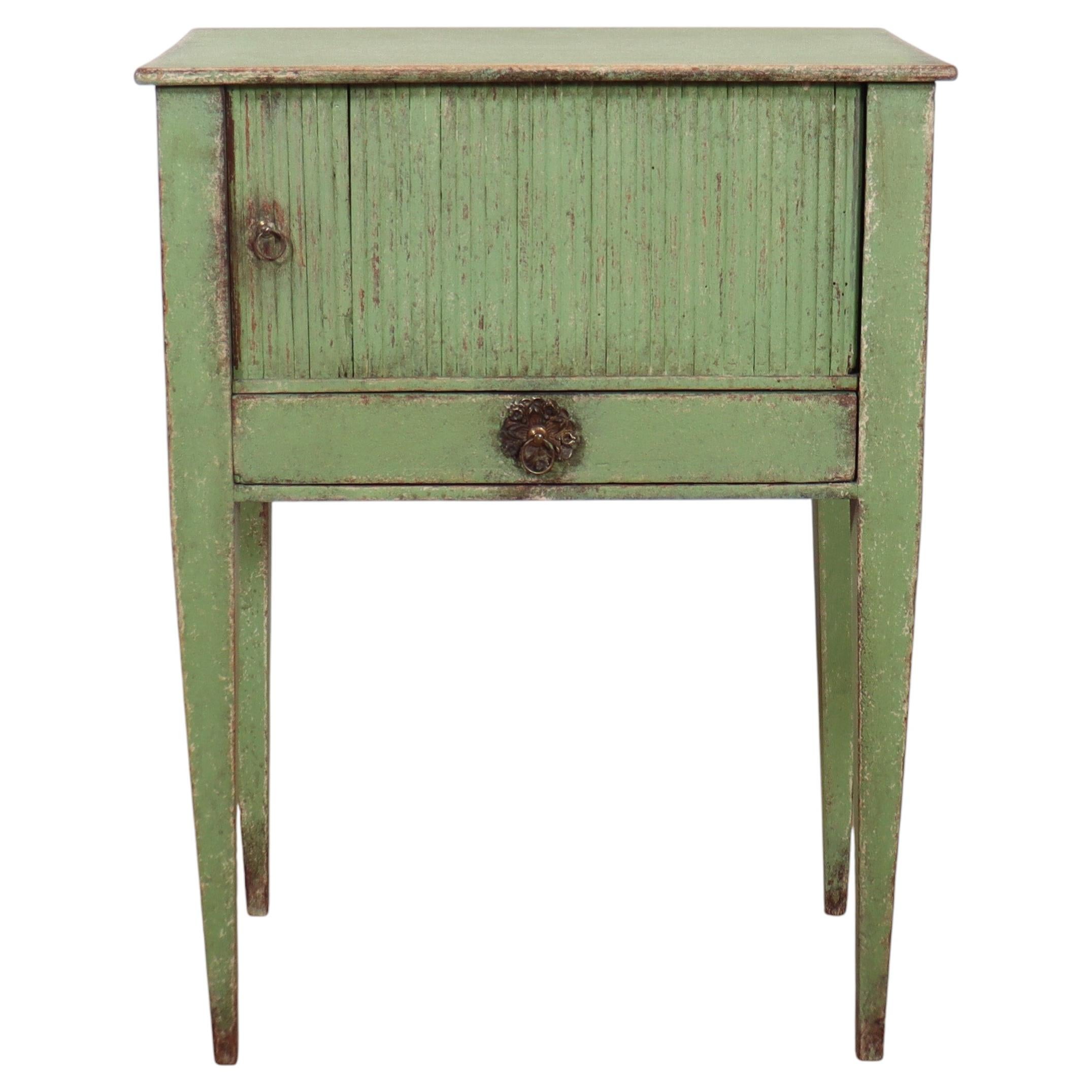 Dutch Painted Bedside Table For Sale