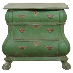 Dutch Painted Bombe Commode
