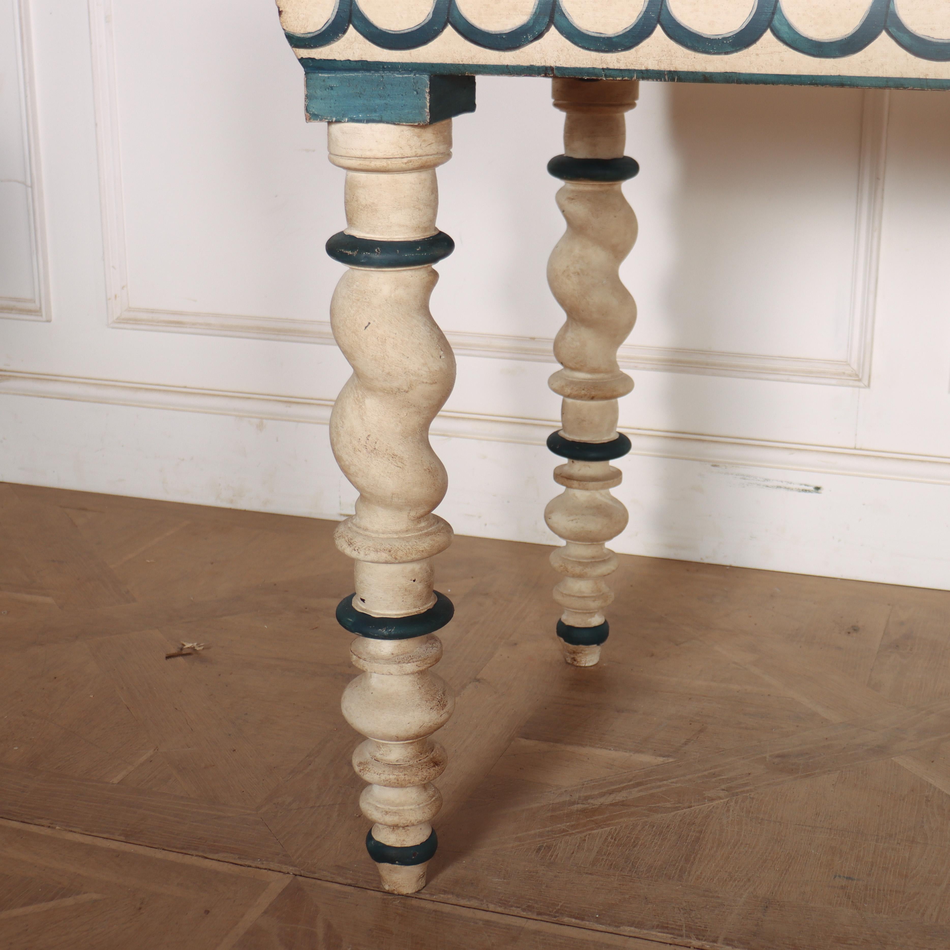 Dutch Painted Console Table In Good Condition For Sale In Leamington Spa, Warwickshire