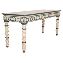 Table console peinte à la hollandaise