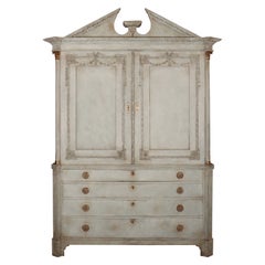 Niederländischer bemalter Wäscheschrank