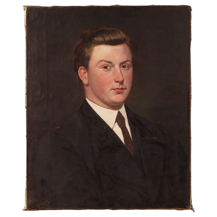 Dutch Painted Portrait of a Gentleman, 20th Century For Sale