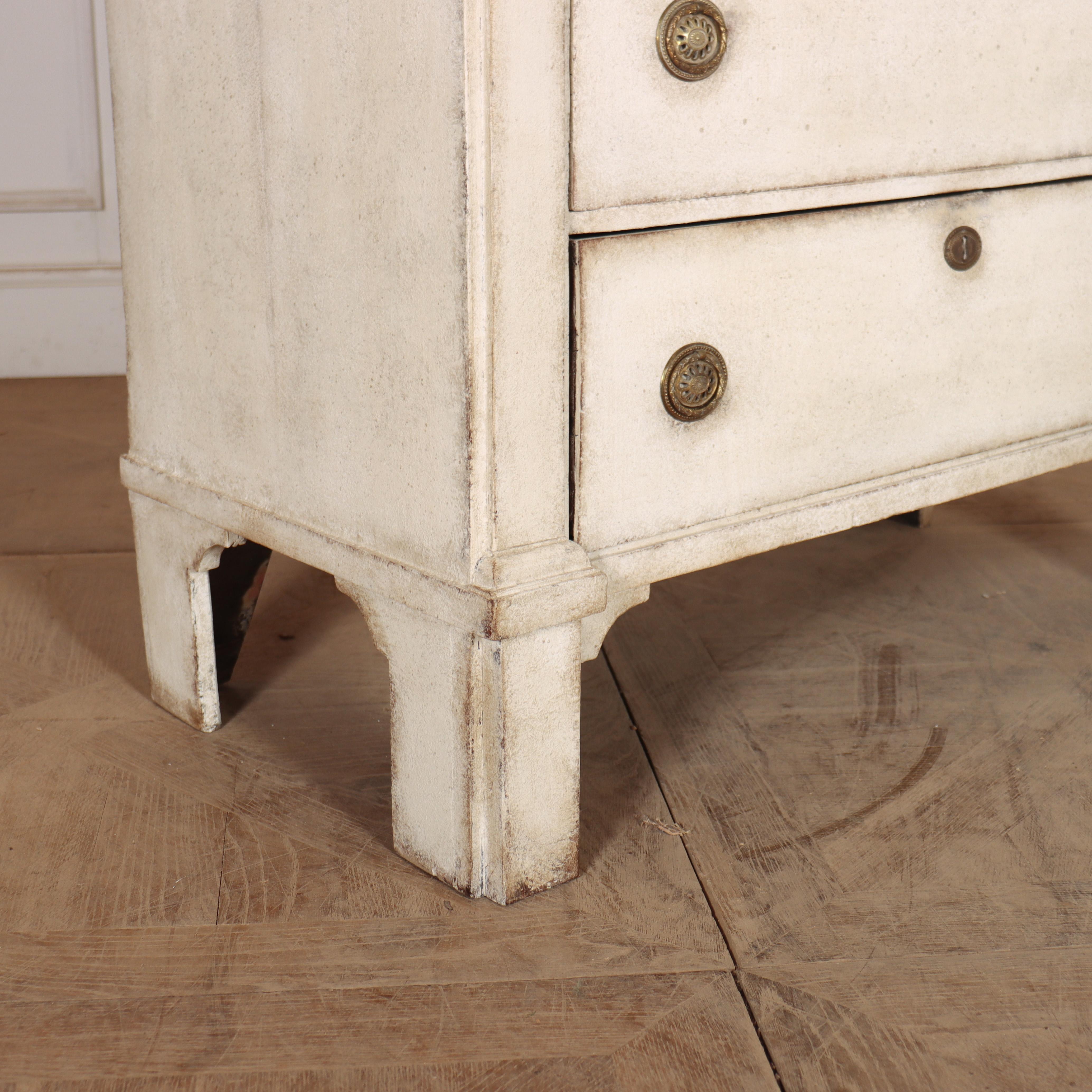 Dutch Painted Tall Boy Chest of Drawers im Angebot 3