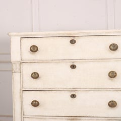 Dutch Painted Tall Boy Chest of Drawers