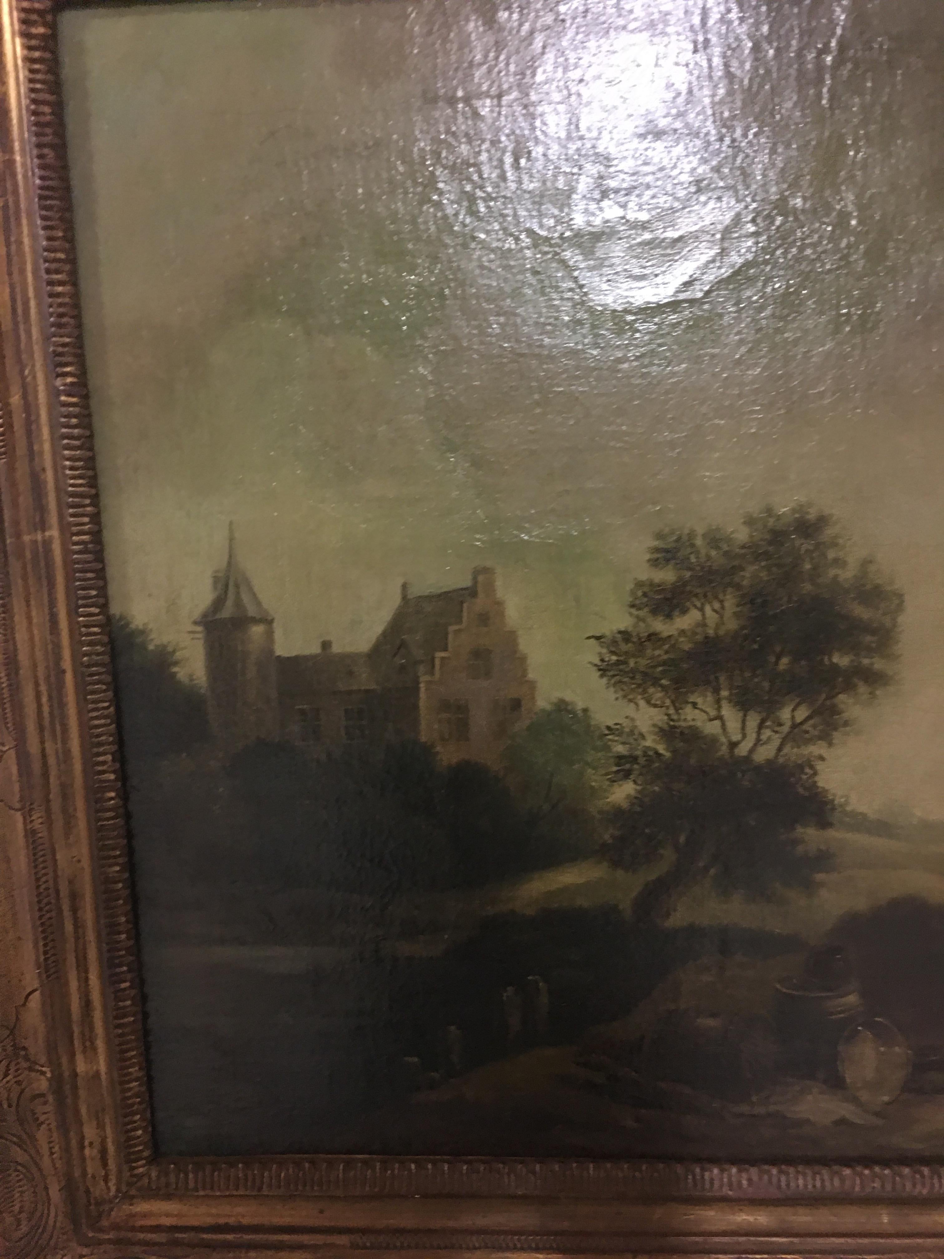 Dutch Painting, Country Scene, 19th For Sale 2