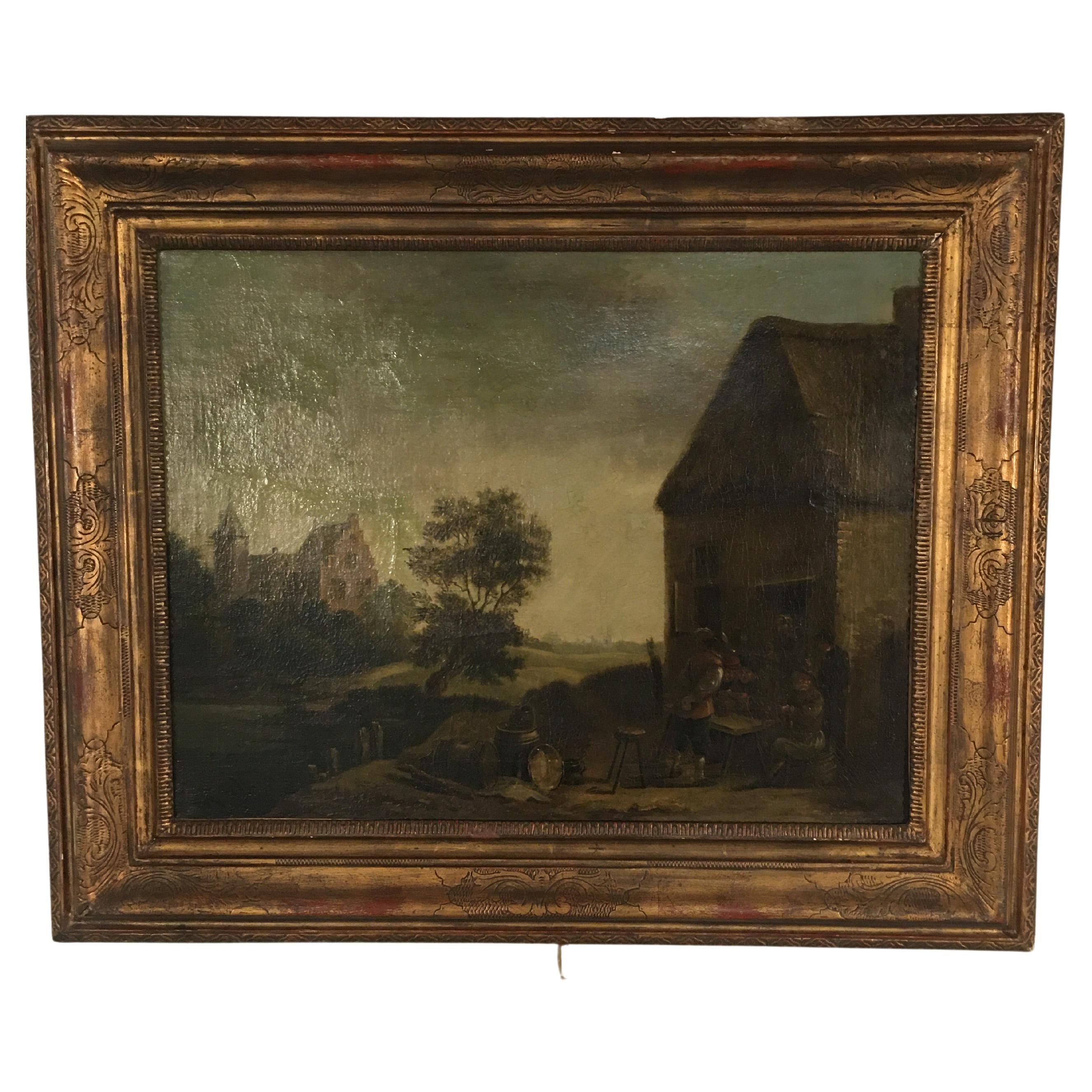Dutch Painting, Country Scene, 19th