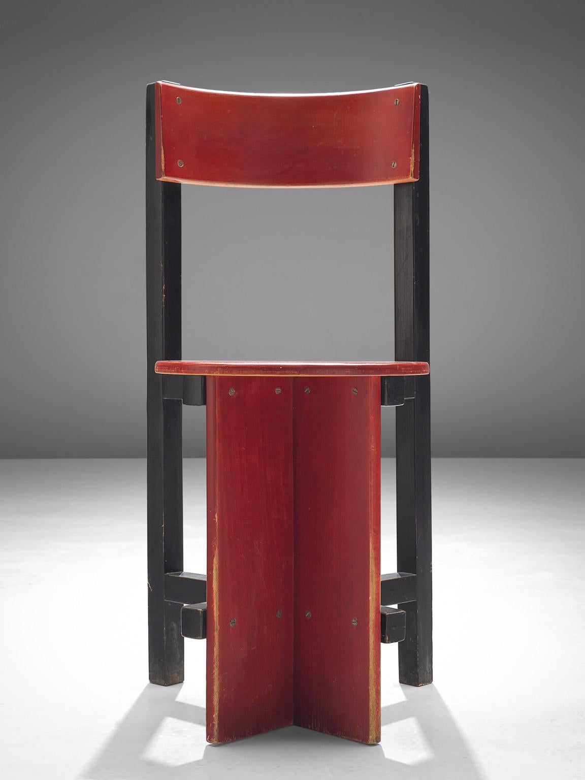 Mid-20th Century Dutch Pair of 'Bastille' Chairs by Piet Blom, 1968