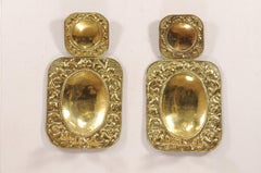 Dutch Pair of Brass Three-Candle Wall Sconces, Turn of the 18th & 19th C.