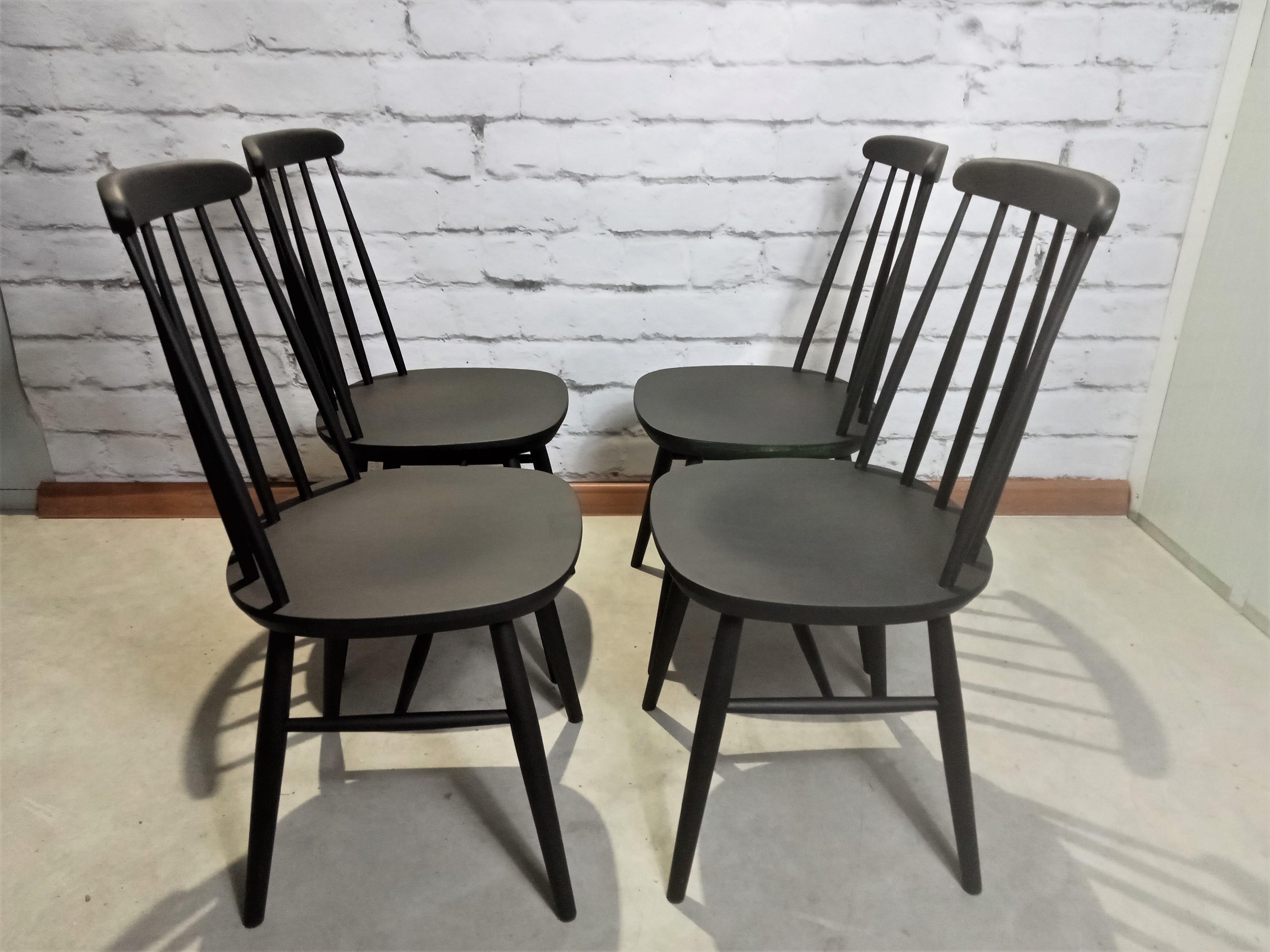 Dutch Pastoe Edition of Chairs by Ilmari Tapiovaara, 1960s, Set of 4 3