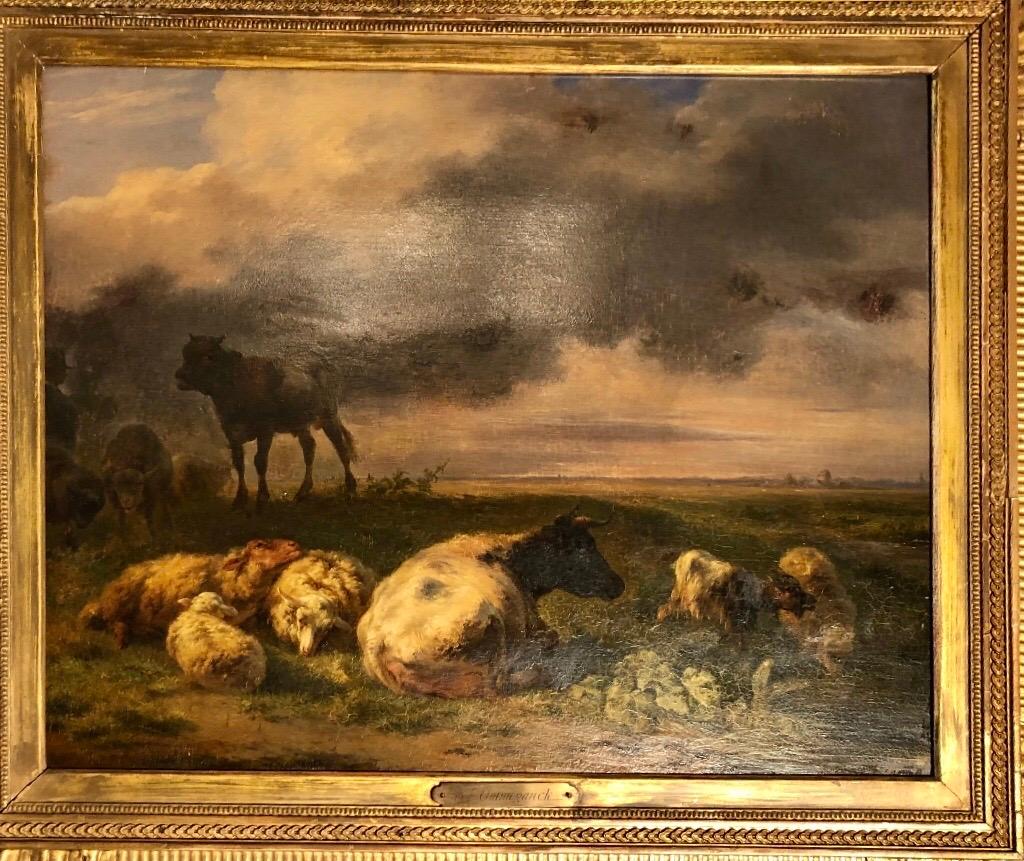 Dutch Pastoral Painting on Board by Balthasar Paul Ommeganck 3