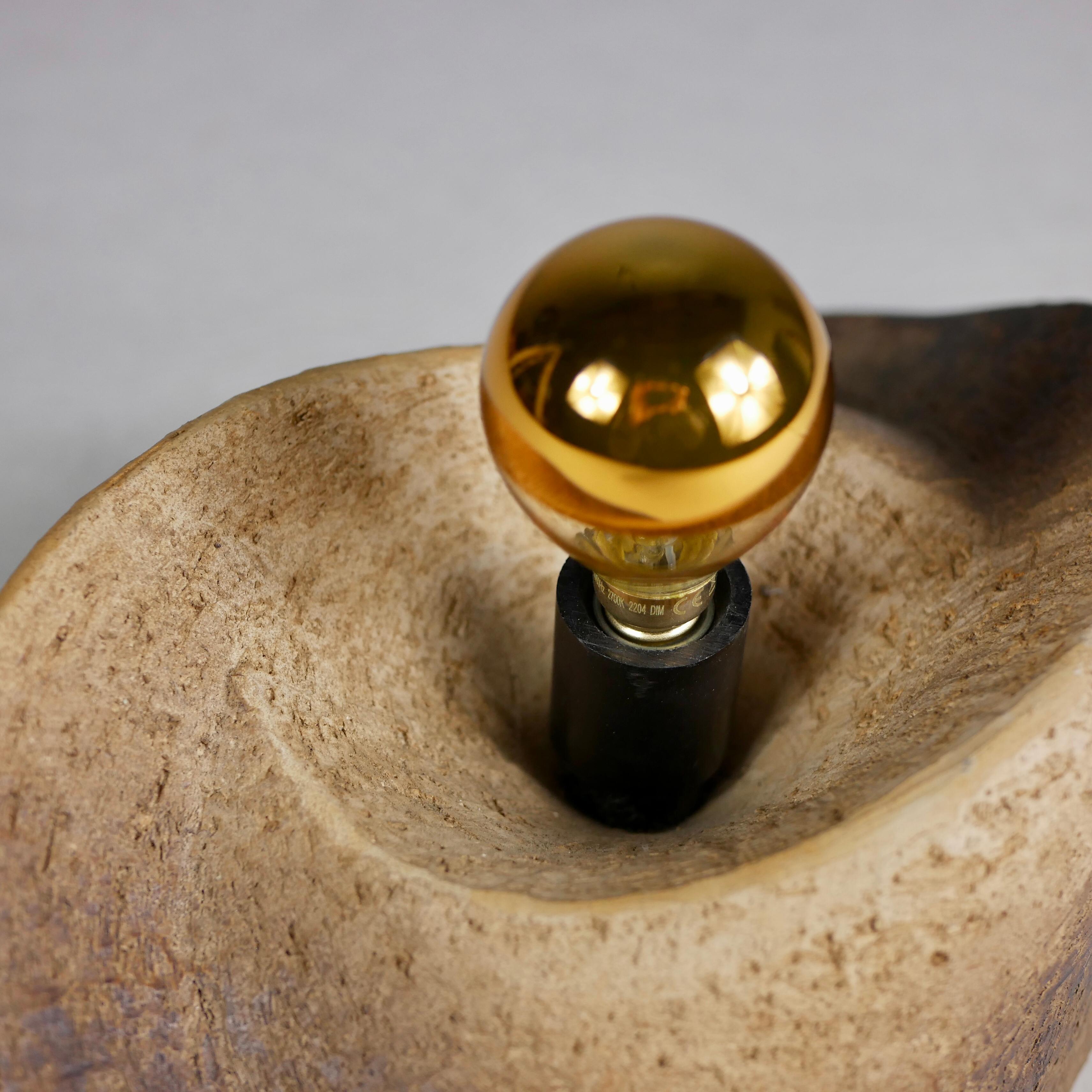 Lampe de table ou applique hollandaise en forme de galet en céramique, 1970 en vente 6