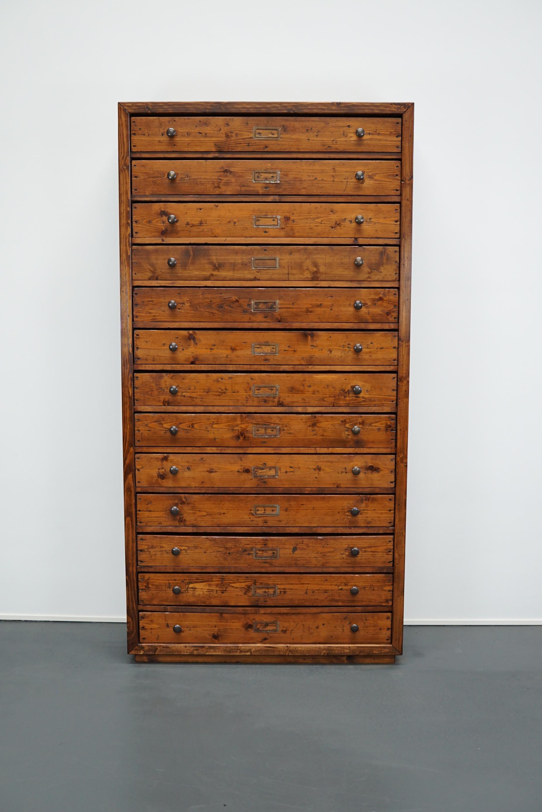 Dutch Pine Apothecary Cabinet, 1940s 11
