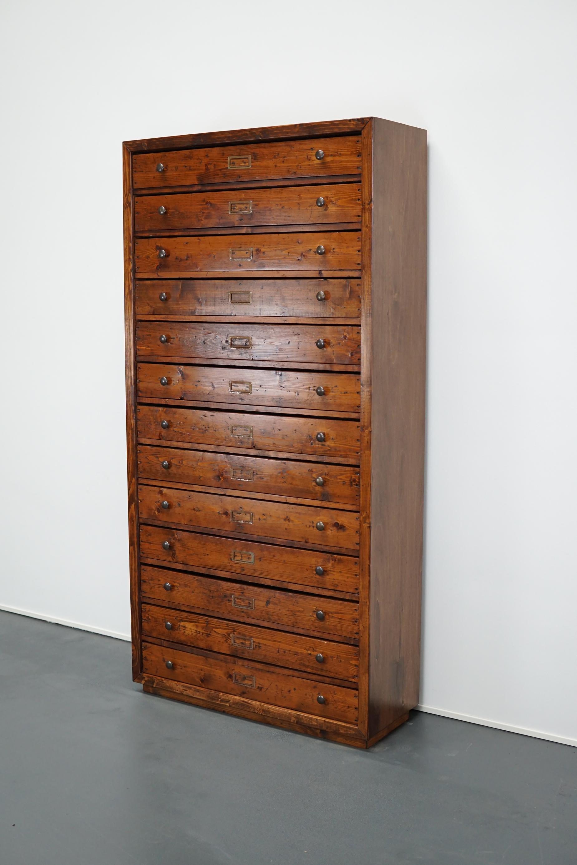 Dutch Pine Apothecary Cabinet, 1940s 12