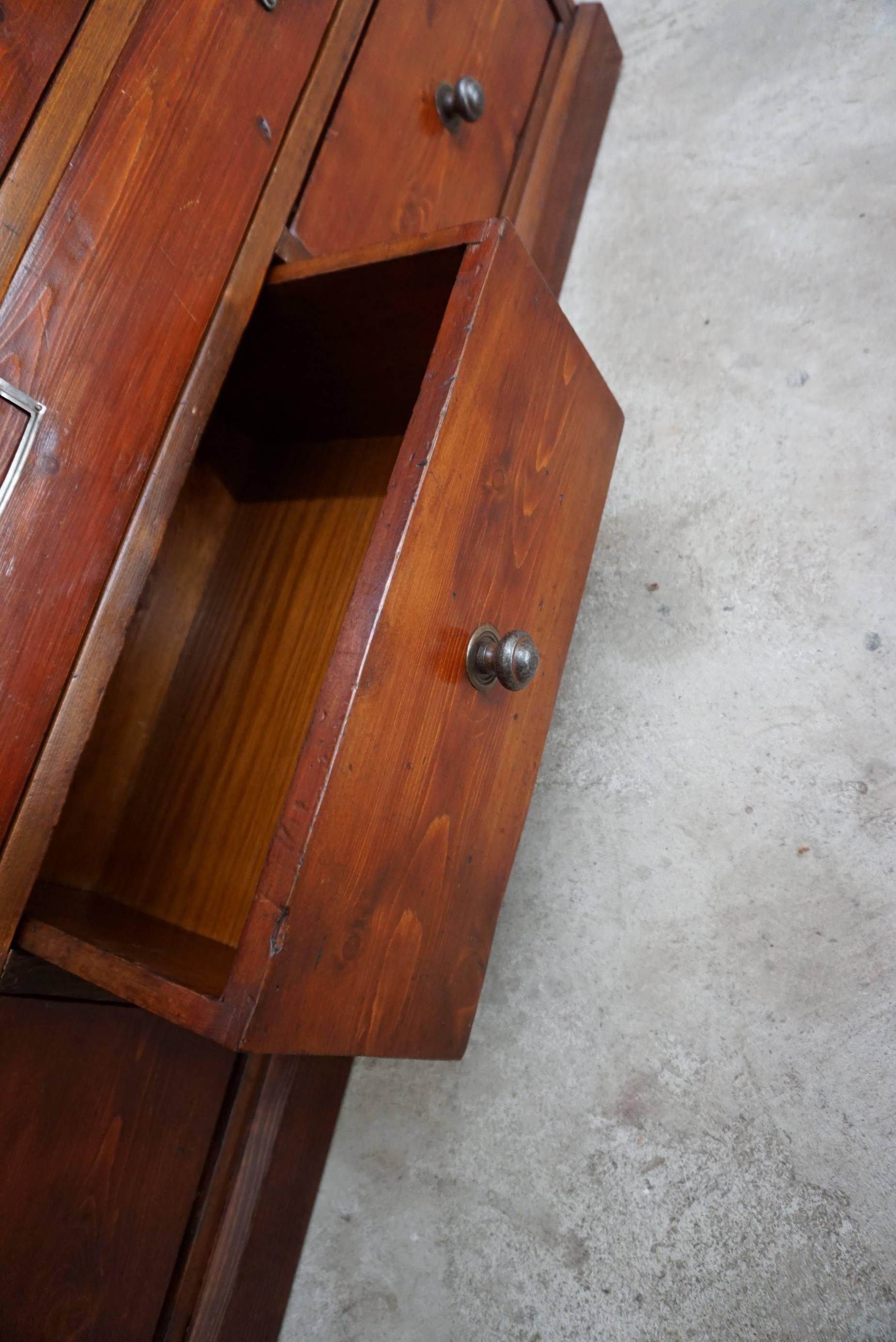 Dutch Pine Apothecary Cabinet, 1950s 4